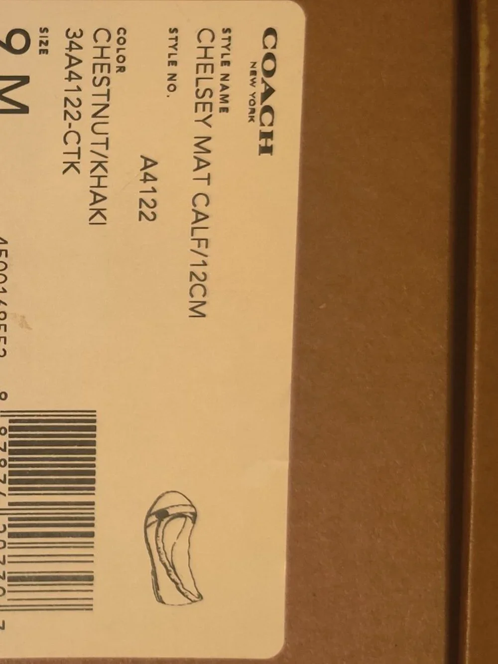 Coach Chestnut/Khaki Matte Calf Chelsey Flats Size 9M